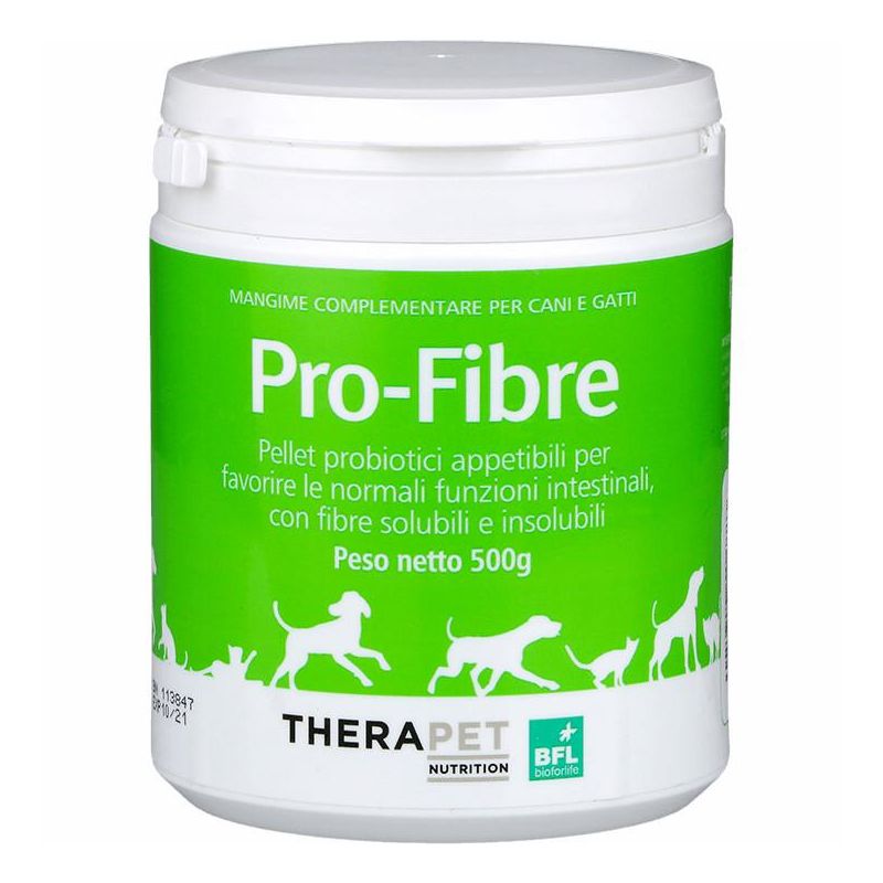 Therapet Pro-Fibre - Integratore Alimentare di Alta Qualit√† per Cani e Gatti - 500g