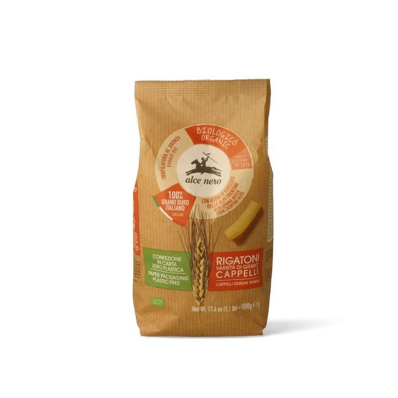 Alce Nero Rigatoni Bio di Grano Duro Cappelli - 500g