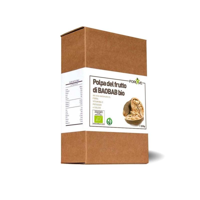 Forlive Polpa Biologica di Frutto di Baobab 250g