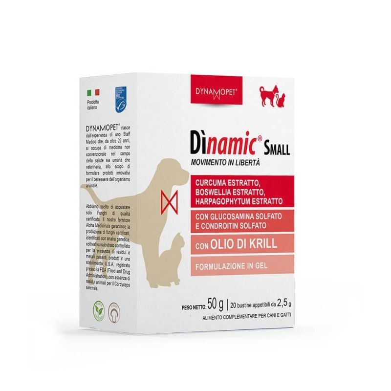 Dynamic Small: Alimento Complementare per Cani e Gatti - 20 Bustine da 2,5ml