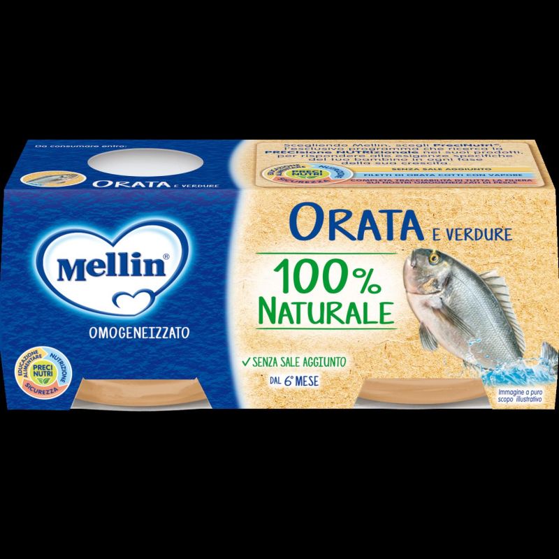 Omogeneizzato di Orata Mellin - Confezione Doppia da 80g