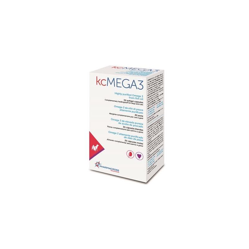 Kcmega3 Omega3 da Olio di Pesce - Integratore per Cani e Gatti