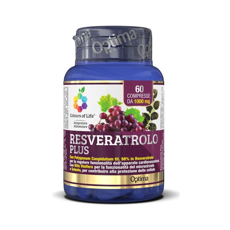 Colours Of Life - Resveratrolo Plus Supplemento 60 Compresse 1000mg