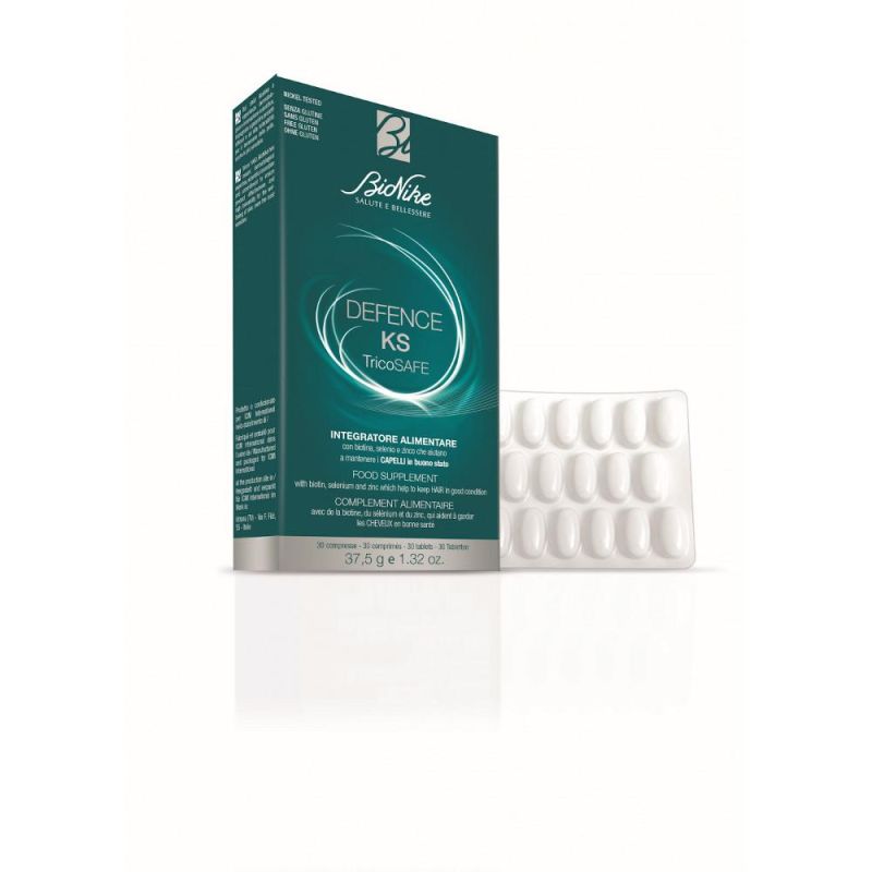 Tricosafe Defence KS - Integratore per il Rafforzamento dei Capelli, 30 Compresse