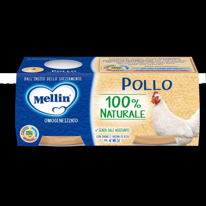 Mellin Omogeneizzato di Pollo - Doppio Pack da 80g