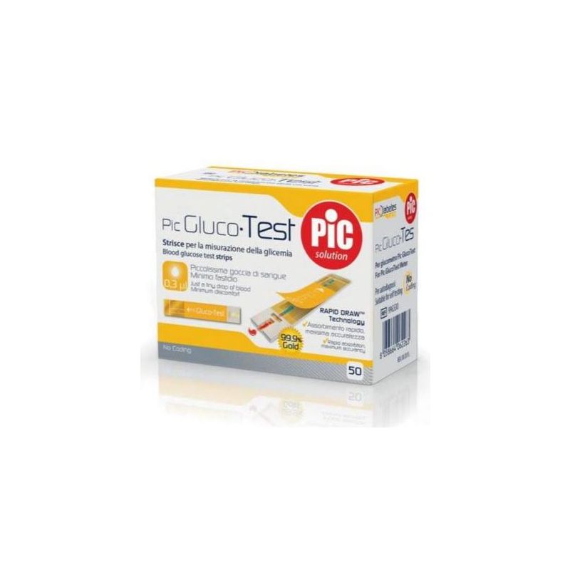 Strisce Glucotest Pic - Confezione da 50 Pezzi
