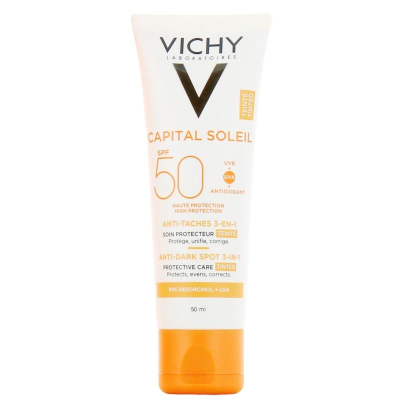 Vichy Capital Soleil 3in1 Trattamento Anti-Macchie Colorato SPF50, 50ml