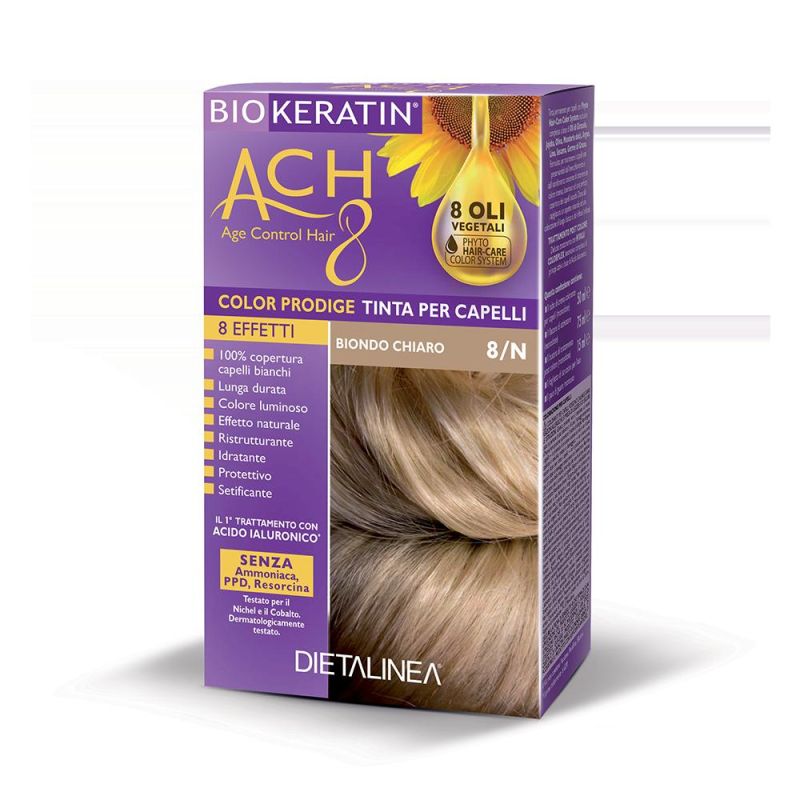 Biokeratin Ach8 Tinta Permanente Biondo Chiaro 8/N