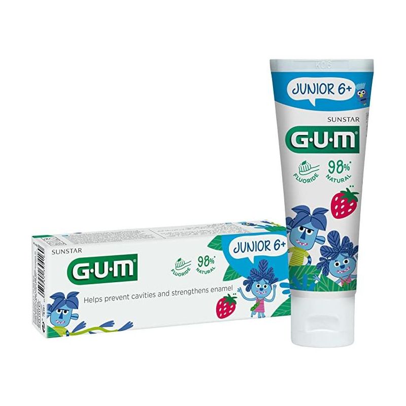 Dentifricio Gusto Fragola per Bambini da 6+ Anni, Gum Junior - 50ml