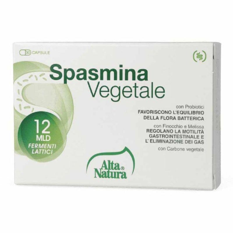 Spasmina Vegetale - Integratore Naturale per Digestione - 30 Opercoli da 500mg