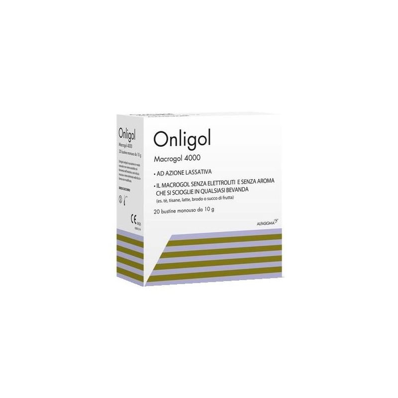 Onligol Bustine Lassative da 10g, Confezione da 20 Pezzi