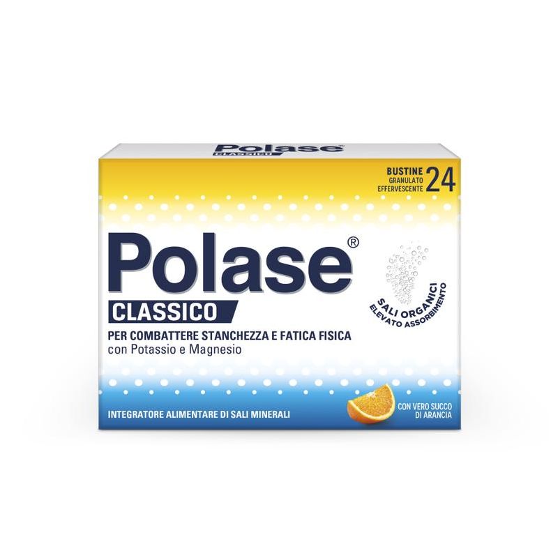 Polase Classico Integratore Alimentare Magnesio e Potassio Gusto Arancia - 24 Bustine