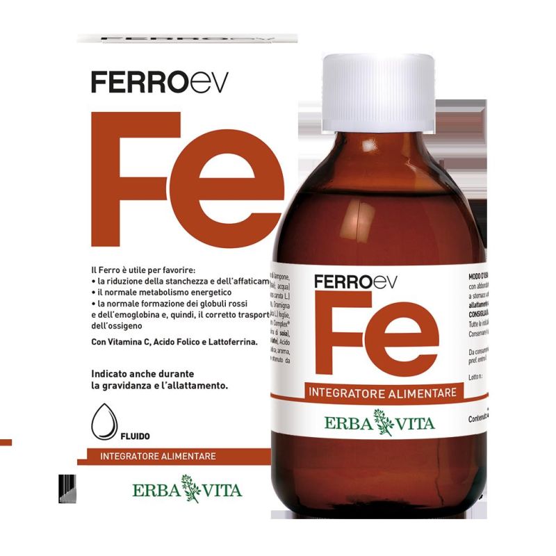 Erba Vita Ferro EV - Integratore Fluido di Ferro, 250ml