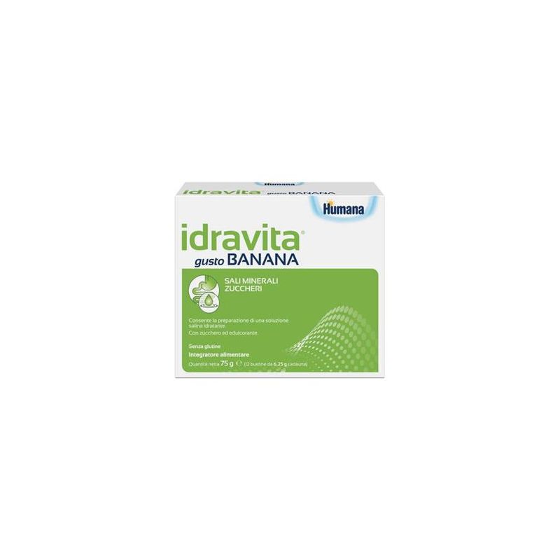 Idravita Banana Gusto - Pacchetto da 12 Bustine per Idratazione