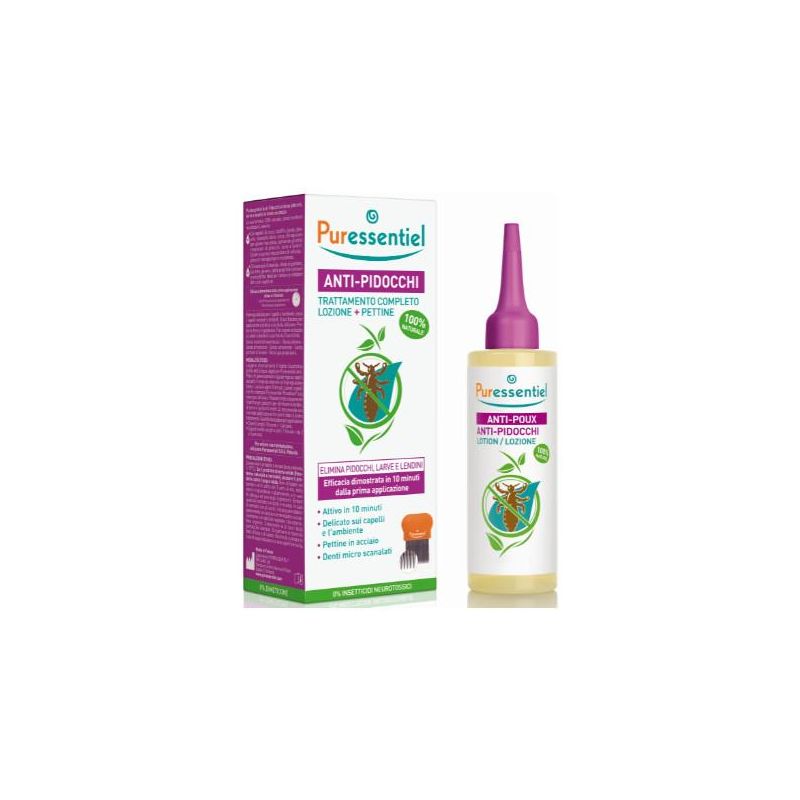 Puressentiel Lozione Anti-Pidocchi con Pettine incluso - 100ml