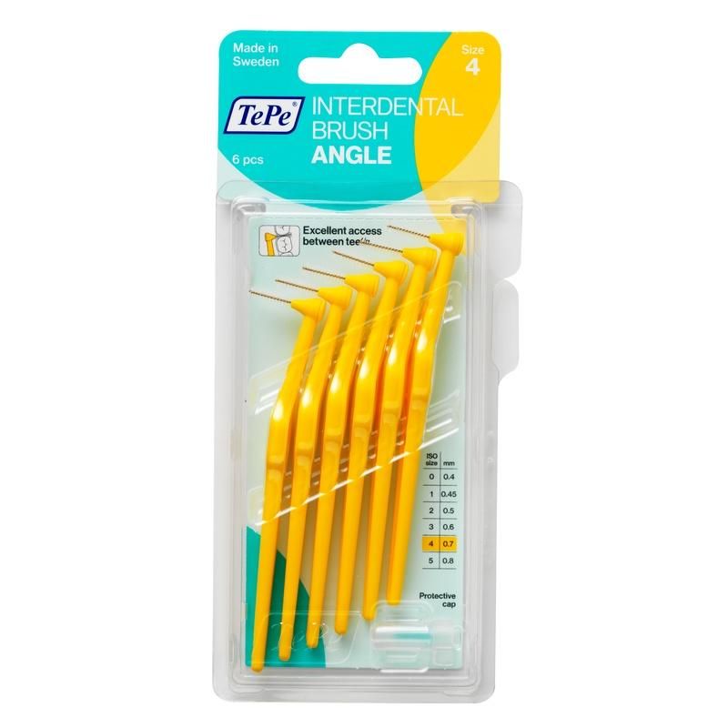 TePe Angle ISO 4 Scovolino Giallo - Pacco da 6 Pezzi