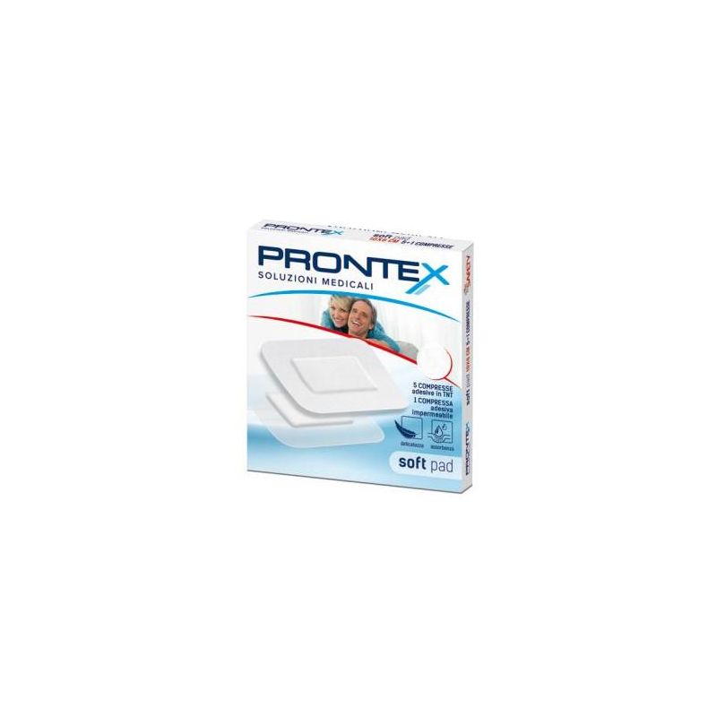 Prontex Soft Pad Garza Medicale 10X12.5cm, Confezione da 6 Pezzi