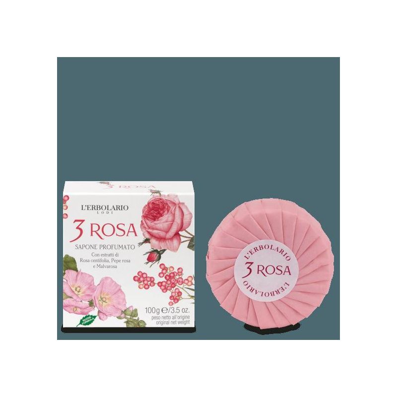 Sapone ai Tre Profumi di Rosa 100g - L'Erbolario