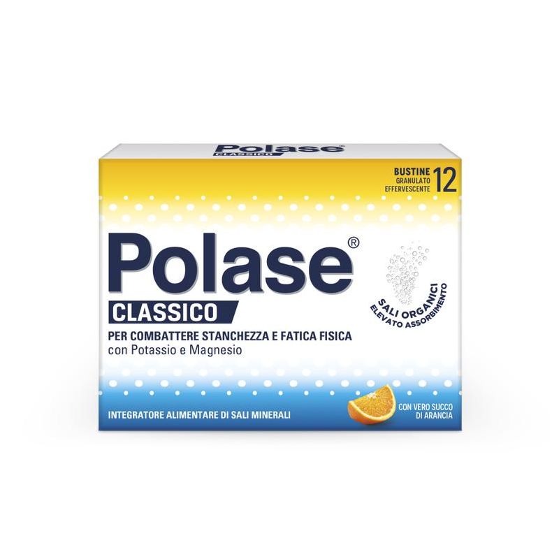 Polase Classico: Integratore di Magnesio e Potassio - 12 Bustine Gusto Arancia