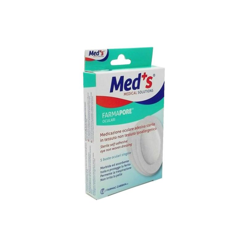 Fermapore Meds - Medicazione Oculare Adesiva Sterile, Pacco da 5 Pezzi