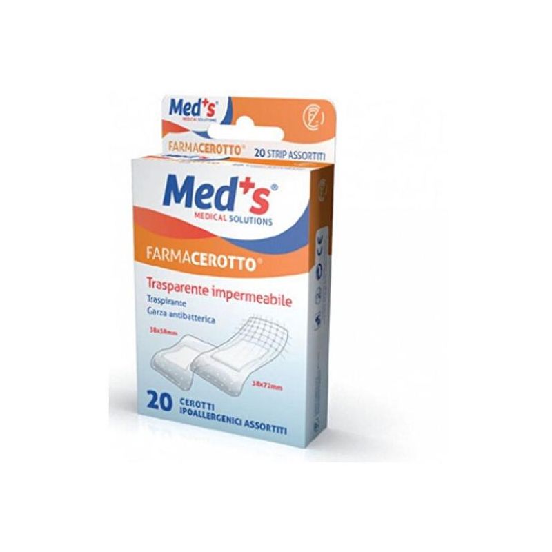 Farmacerotto Meds: 20 Cerotti Impermeabili Trasparenti Ipoallergenici