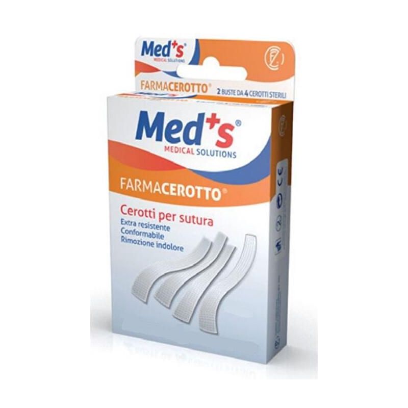 Farmacerotto Meds per Sutura - Pacco da 2 Buste con 3 Cerotti Sterili