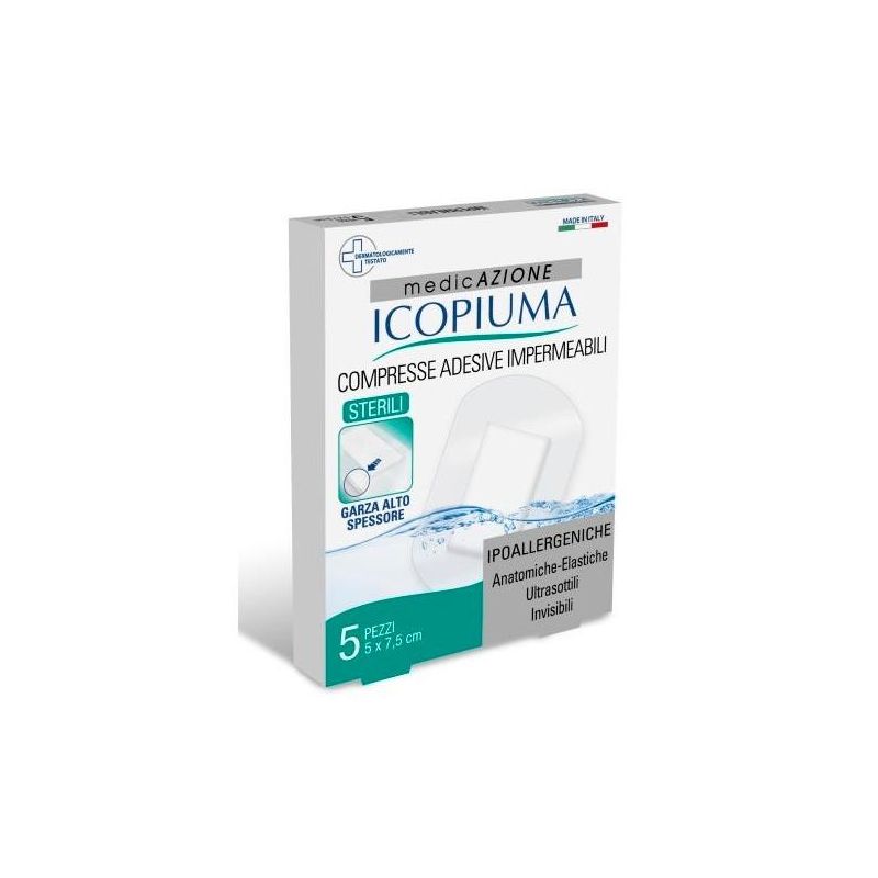 Garza Compressa Icopiuma per Medicazione Postoperatoria 5x7,5cm