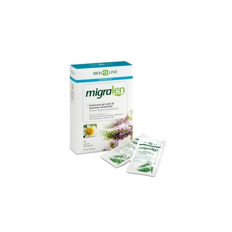 Biosline Migralen - 12 Bustine per il Benessere del Sistema Nervoso