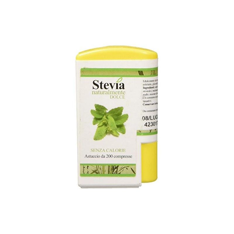 Stevia Edulcorante in 200 Compresse - Confezione da 14 Dispenser