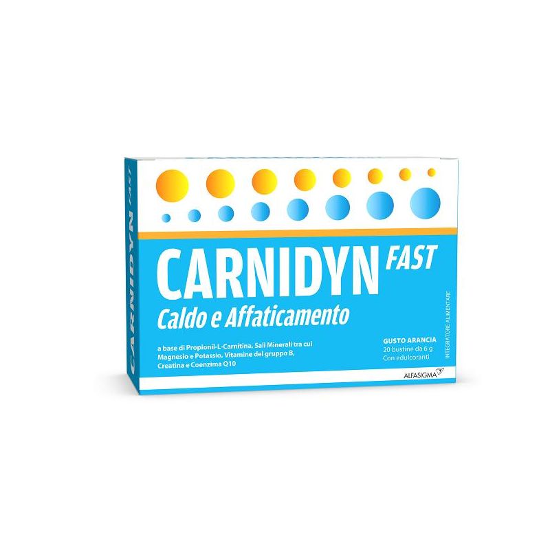 Carnidyn Fast - Integratore Alimentare in Bustine, Confezione da 20