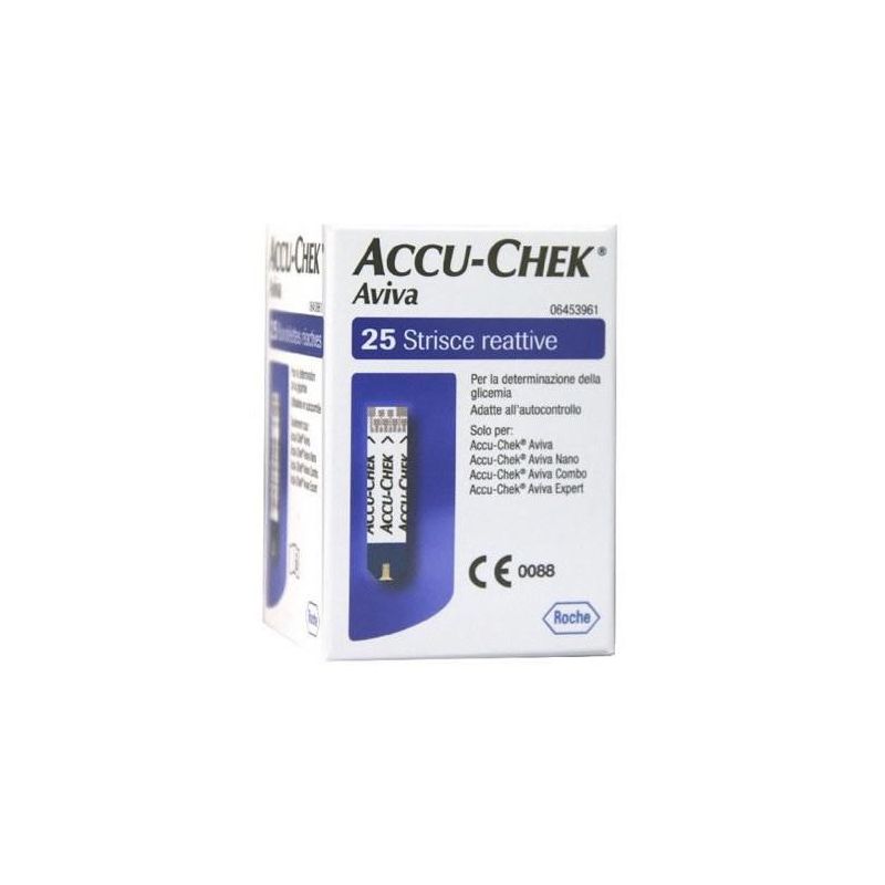 Accu-Chek Aviva - Confezione da 25 Strisce per Test di Glicemia