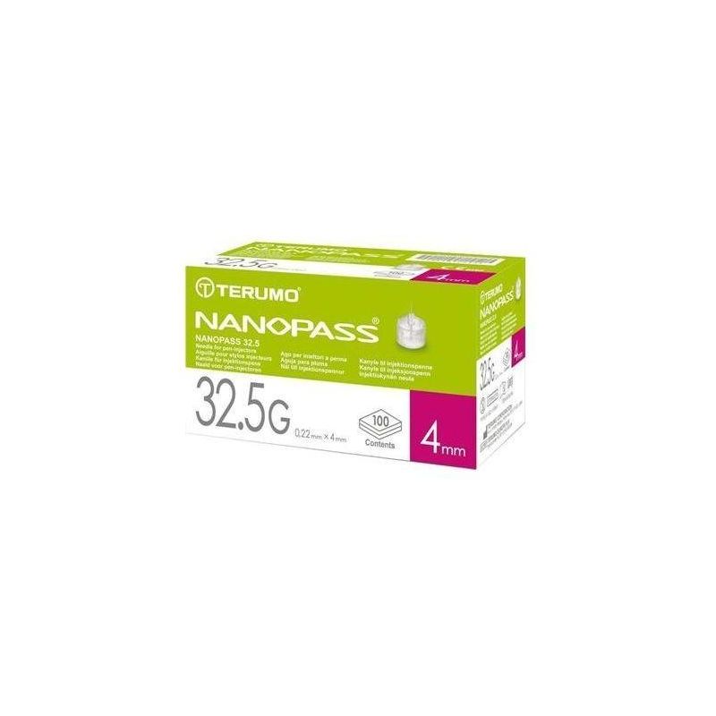 Ago per Penna Insulina Nanopass 32.5G 4mm - Pacco da 100 Pezzi
