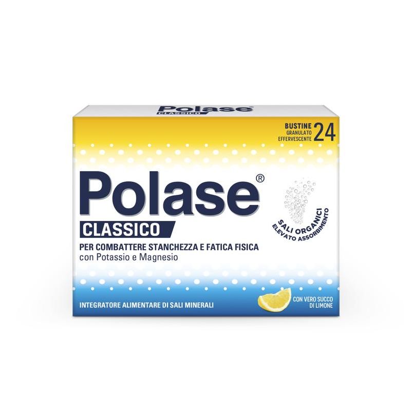 Polase Classico Bustine con Magnesio e Potassio, Gusto Limone - 24 Bustine