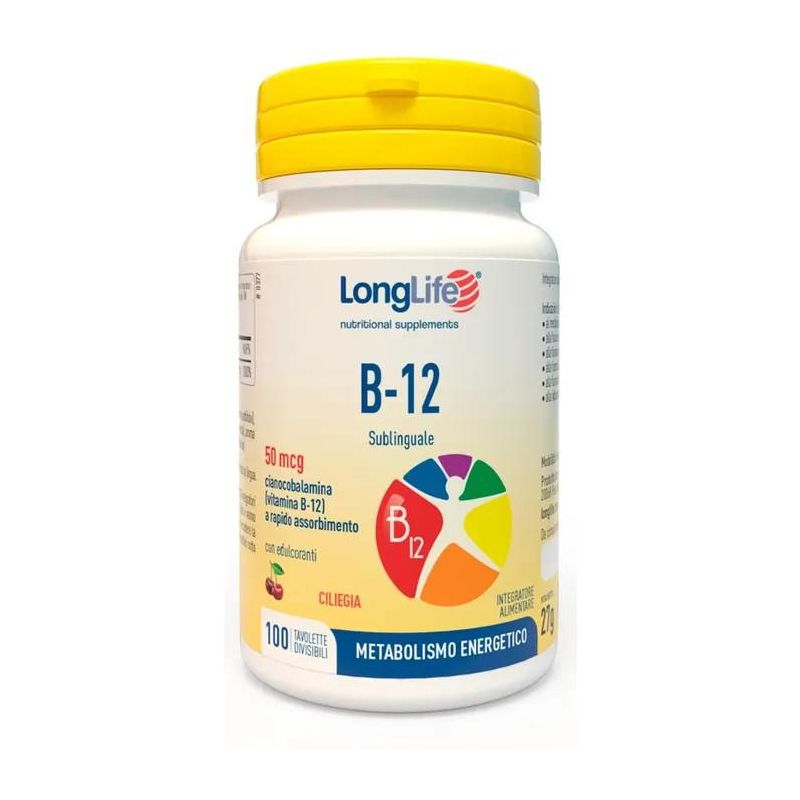 Longlife B12 50mcg - Compresse Sublinguali a Rilascio Prolungato