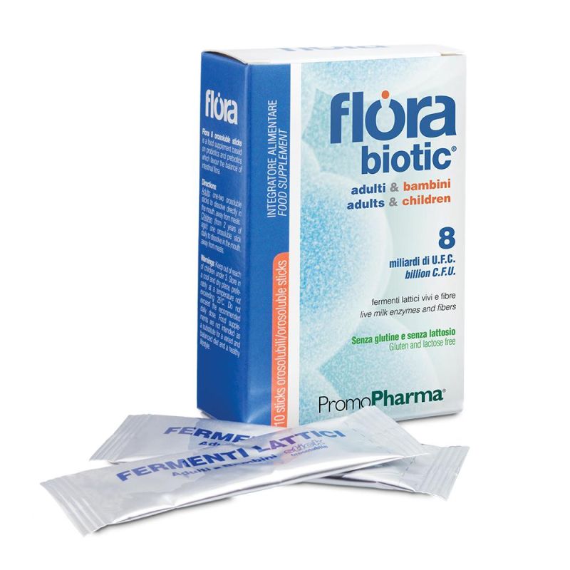 Flora 8 - 10 Stick Orosolubili per Adulti e Bambini