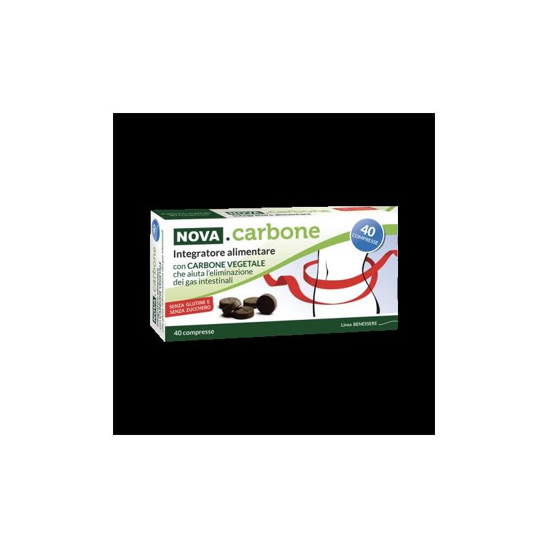 Nova Carbone Vegetale - 40 Compresse Digestive Naturali