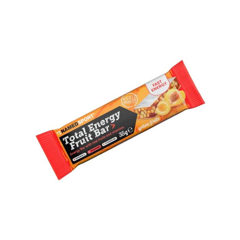 Named Sport Barretta Energetica Total Energy alla Frutta Gialla, 35g