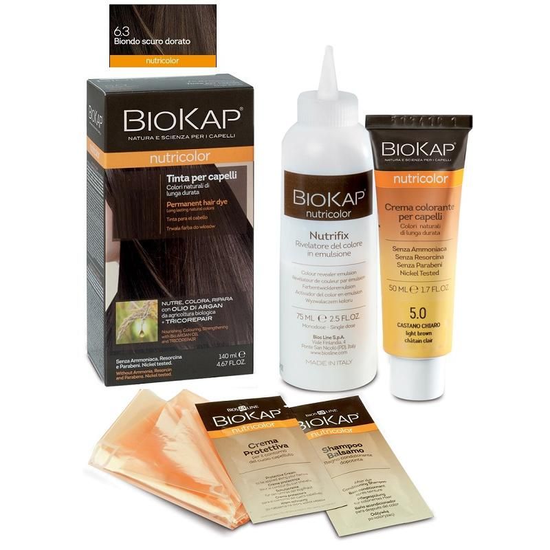 Biokap Nutricolor 6.3: Tinta Capelli Nutriente Biondo Scuro Dorato