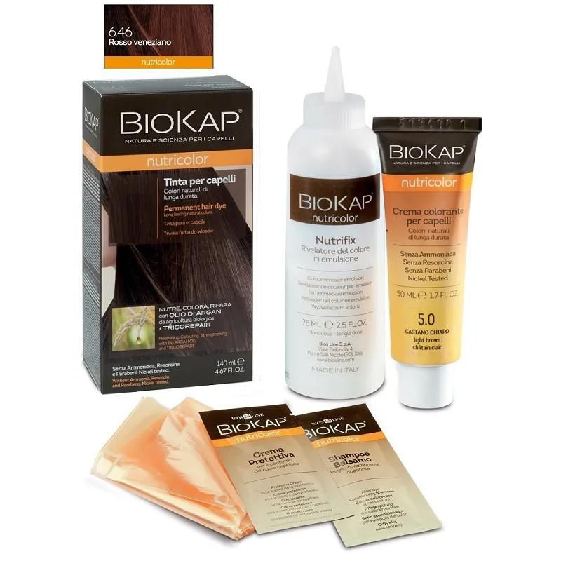 Biokap Nutricolor 6.46 - Tinta per Capelli Rosso Veneziano Nutriente