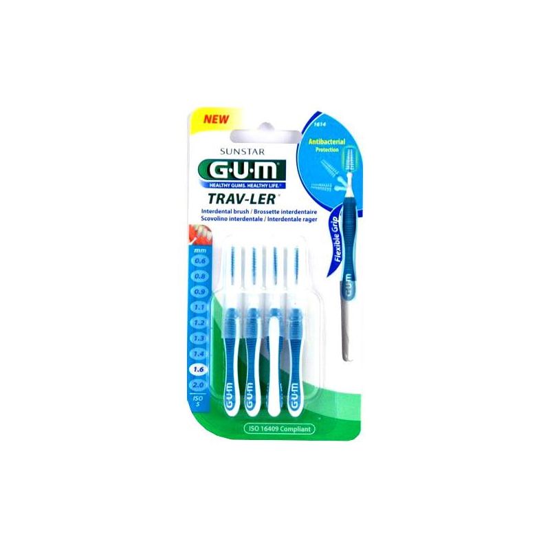 Gum Trav-Ler 1,6 - Scovolino Professionale - Confezione da 4+2 Pezzi