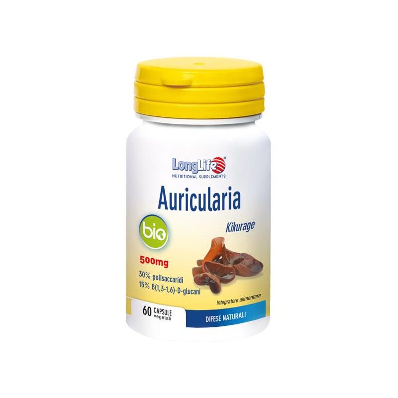 Longlife Auricularia Bio - 500mg, 60 Capsule