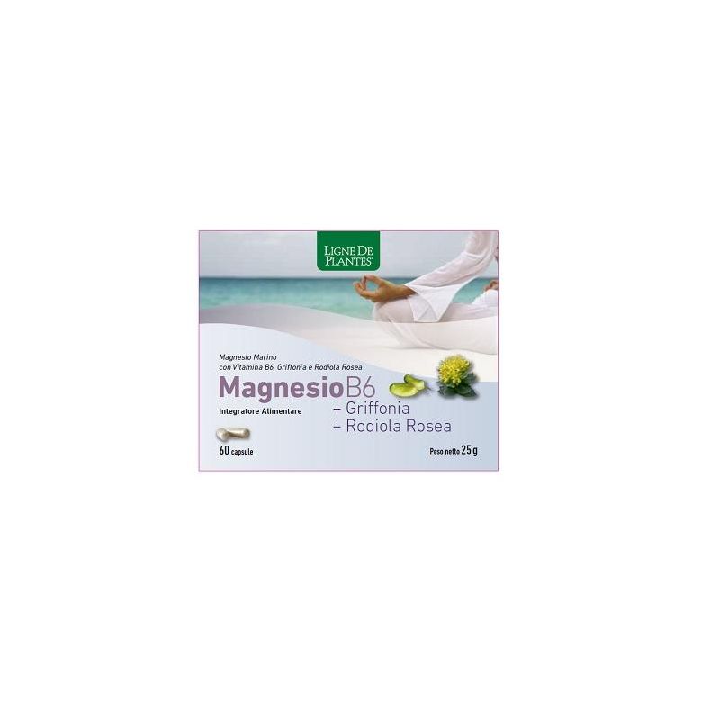 Supplemento di Magnesio B6, Griffonia e Rodiola - 60 Capsule