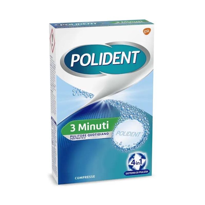Polident 3 Minuti - 66 Compresse Effervescenti per Pulizia Dentiere
