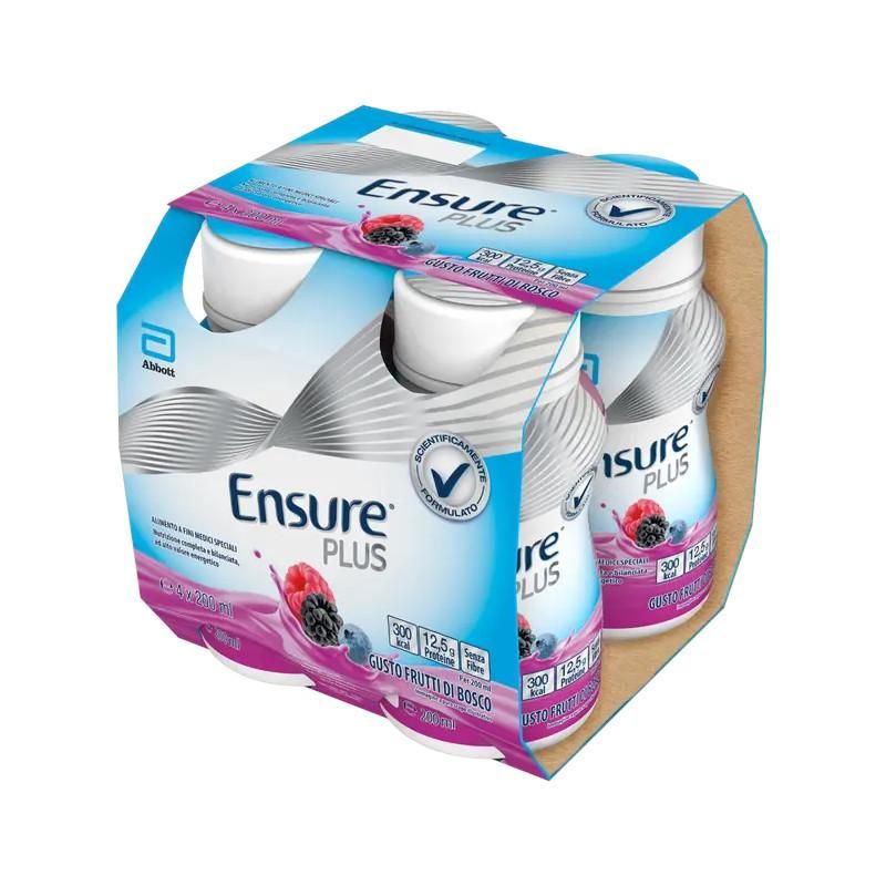 Ensure Plus Succo di Frutti di Bosco - Confezione da 4 Pezzi da 200ml