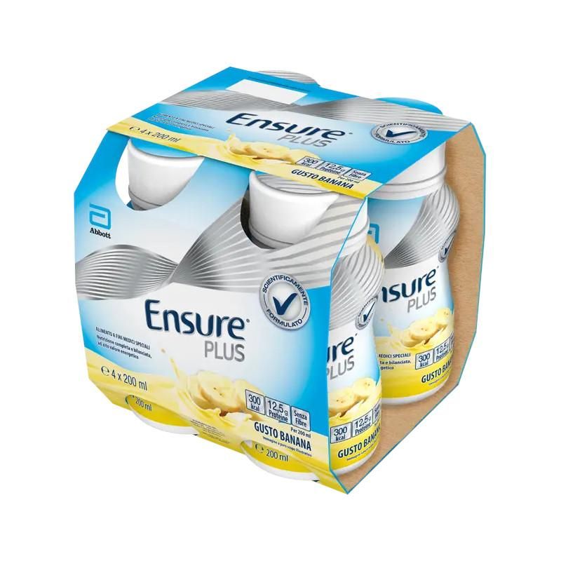 Ensure Plus Nutritional Shake Banana - Confezione da 4 x 200ml
