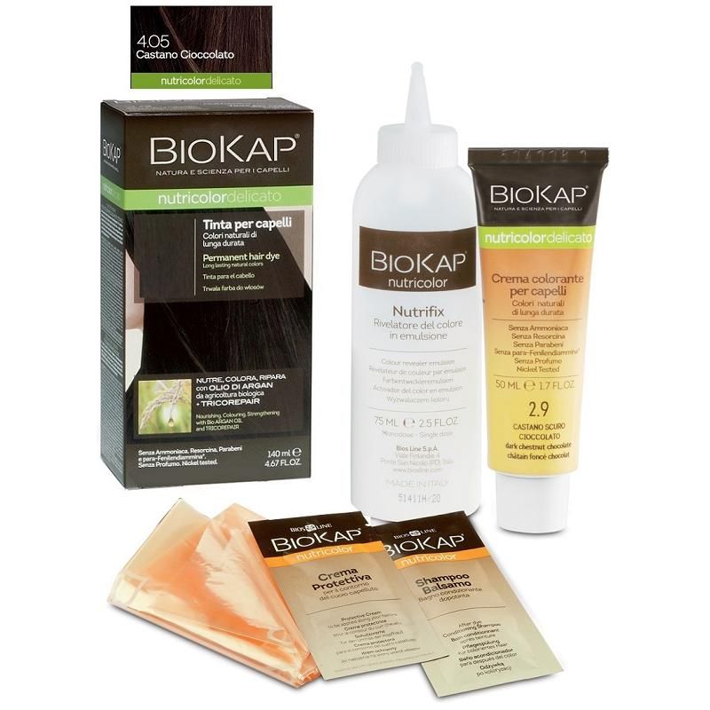 Biokap Nutricolor Delicato - Tinta per Capelli 4.05 Castano Cioccolato 140ml