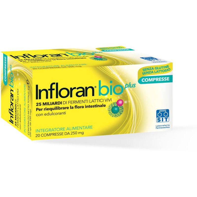 Infloran Bio Plus - Integratore Probiotico 20 Compresse