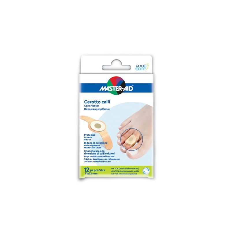 Master Aid Cerotto per Calli, Set di 12 Pezzi, 72x22 mm