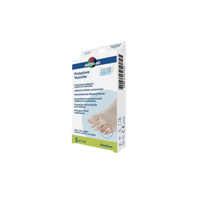Master-Aid Protezione Vesciche per Dita del Piede, 60x20mm, Set da 5 Pezzi