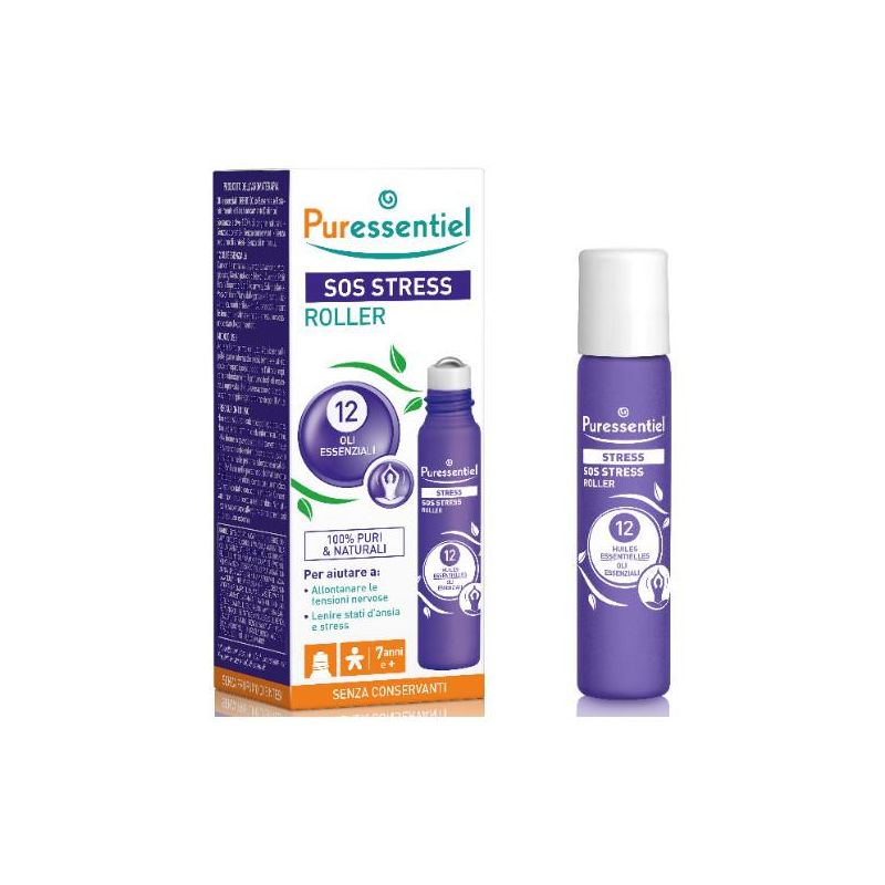 Roller Anti-Stress Puressentiel con 12 Oli Essenziali - 5 ml